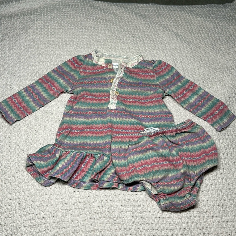Ralph Lauren dress set baby girl size 3 months